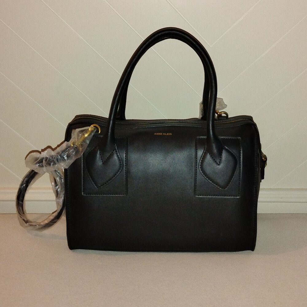 Anne Klein Black Bey Satchel - Picture 8 of 16